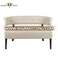 Living room seating furniture 2 seater sofa settee, shopping mall studio boutique loveseat settee chair