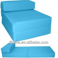 Block Foam Folding Chair Bed Z Guest Futon In/Outdoor -Blue