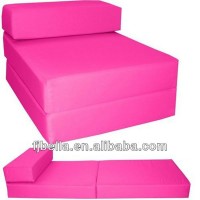 Pink Block Foam Folding Out Relaxing Furniture Chair Z Bed Guest Futon In/Outdoor